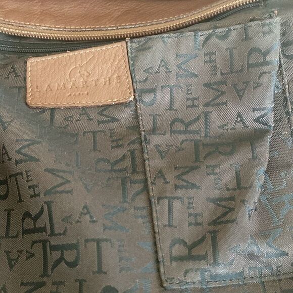 Lamarthe Paris Leather Hobo Shoulder Bag Brown - Picture 14 of 15